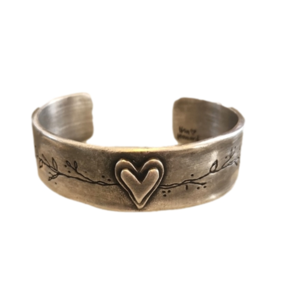 Lisa Leonard Jewelry - Womens Lisa Leonard Let Love Grow floral pewter cuff bracelet.